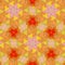 Continuous pattern in autumn colors. Bright orange optical illusion