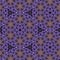 Continuous violet and blue ornamental winter mosaic pattern