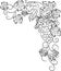 Contour black and white drawing of a vine with a bunch of grapes and flowers. Linear grapevine vector illustration isolated on