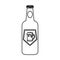 contour bottle of beer icon design