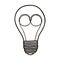 contour bulb brain electric icon