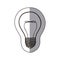 contour bulb brain electric icon