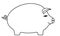 Contour cartoon pig