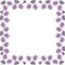 Contour frame lilac flowers illustration