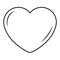 Contour heart symbol love icon. Vector illustration