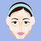 Contour Or Highlight For Square Face Shape Female On Blue