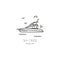 Contour icon sailing boats