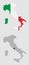 Contour of Italy