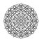 Contour, monochrome Mandala. ethnic, religious design element