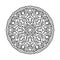 Contour, monochrome Mandala. ethnic, religious design element