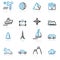 Contour travel web icons