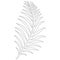 Contour of tropical fern leaf, palm leaves anti-stress coloring. Design sketch suitable for tattoo, botanical emblem, cosmetics