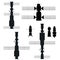 Contours of space satellites and space stations