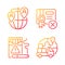 Contraband gradient linear vector icons set
