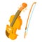 Contrabass icon, cartoon style