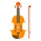 Contrabass icon, flat style