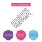 Contraception pills icon. vector