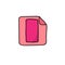 Contraceptive patch doodle icon, vector illustration