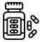 Contraceptive pills icon outline vector. Birth child control drug