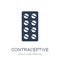 Contraceptive pills icon. Trendy flat vector Contraceptive pills
