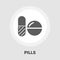 Contraceptive pills vector flat icon