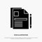 Contract, Business, Document, Legal Document, Sign Contract solid Glyph Icon vector