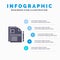 Contract, Business, Document, Legal Document, Sign Contract Solid Icon Infographics 5 Steps Presentation Background