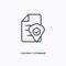 Contract Coverage outline icon. Simple linear element illustration. Isolated line Contract Coverage icon on white background. Thin