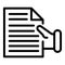 Contract icon, outline style
