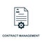 Contract Management  icon symbol. Creative sign from crm icons collection. Filled flat Contract Management icon for computer