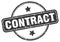 contract stamp. contract round grunge sign.