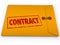 Contract Stamped Word Yellow Envelope Official Papers Deal Documents