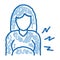 contractions pregnant woman doodle icon hand drawn illustration