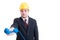 Contractor or business manager for construction company giving p