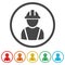 Contractor Icon, Workers icon, 6 Colors Included