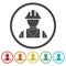 Contractor Icon, Workers icon, 6 Colors Included