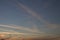 Contrails in the sky in the evening sky sunset winter sky sunset aircraft pilot