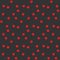 Contrast modern background red dots on gray seamless pattern