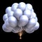 Contrast party balloons bunch bright white classic clean glossy