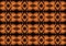 CONTRASTING BLACK AND LUMINOUS ORANGE PATTERN