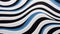 Contrasting Op Art Painting With Wavy Lines And Stripes