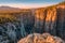 Contrasting panoramic view of the Tazi canyon in the Koprulu nature Park in Turkey. Natural wonders and tourist