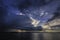 Contrasting Storm Clouds Approaching over Puget Sound n