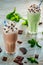 Contrastive types of milkshakes