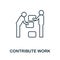 Contribute Work icon. Simple element from business management collection. Creative Contribute Work icon for web design