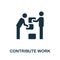 Contribute Work icon. Simple element from business management collection. Creative Contribute Work icon for web design, templates