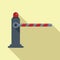 Control barrier icon flat vector. Train road