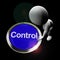 Control button used to regulate or operate remote machinery - 3d illustration