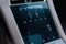 Control Dashboard. Car Panel Of Air Condition Steering. Luxury Electric Car Interior