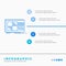 control, equalizer, equalization, sound, studio Infographics Template for Website and Presentation. Line Blue icon infographic